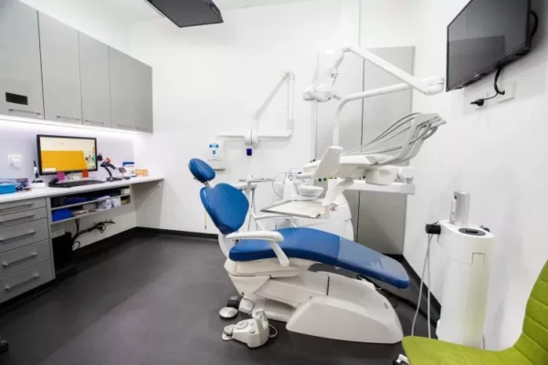 Clinic dental blue chair