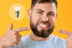 front tooth dental implant smiling patient front tooth dental implant smiling patient